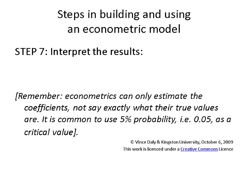 1 What Is Econometrics? Steps In Empirical Economic